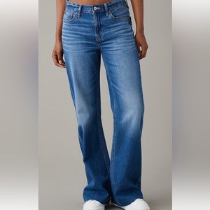 American Eagle Dreamy Drape Low Rise Baggy Flare jeans size 14